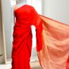 Red with Golden Pallu