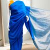 Blue With Ice Blue Pallu