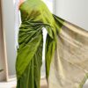 Green with Golden Pallu