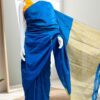 Blue with Golden Pallu