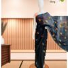 Cotton Saree with Embroidery Work – Black