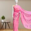 Cotton Sarees with Embroidery Work -baby pink