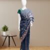Cotton Sarees with Embroidery Work -black