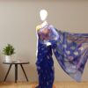 Elegant Blue Cotton Silk Saree with Golden Motifs pallu