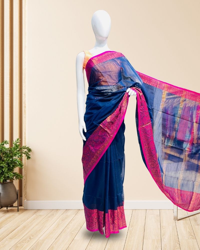 Handloom Cotton Saree for Function Wear
