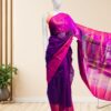 Handloom-Cotton-Saree-Purple-with-Pink-border