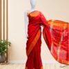 Handloom-Cotton-Saree-Red-with-Yellowgold-Border