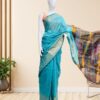 Handloom-Cotton-Saree-Skyblue-with-Black-Pallu