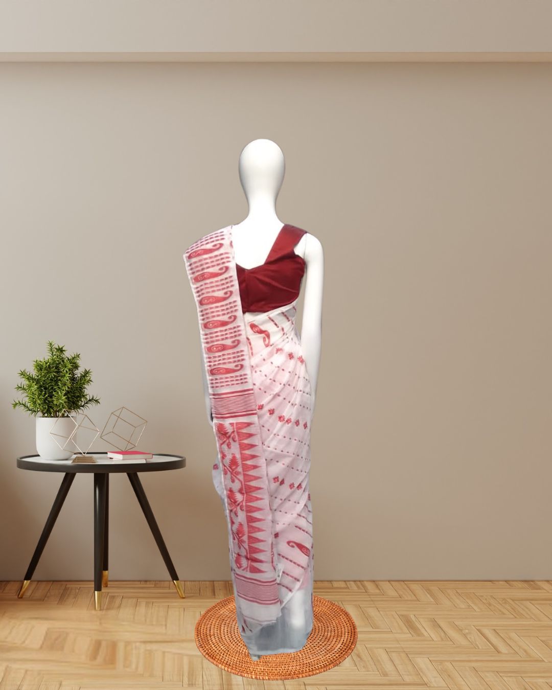 Soft Jamdani Cotton Saree back