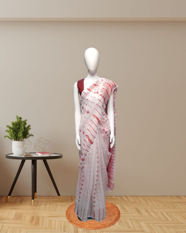Soft Jamdani Cotton Saree front