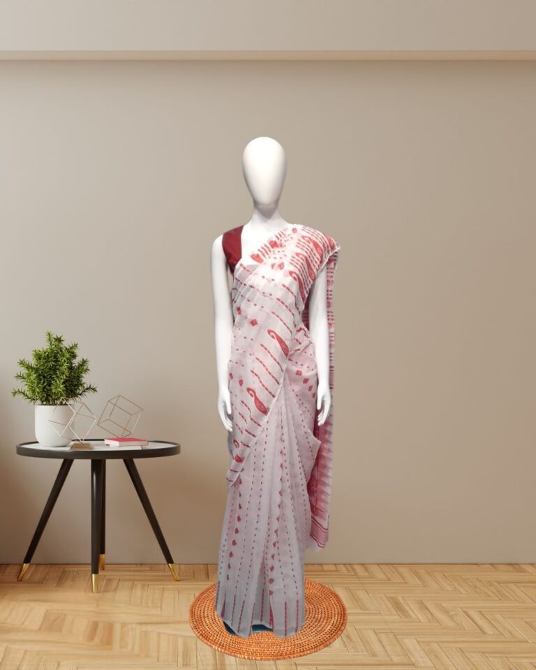 Soft Jamdani Cotton Saree front