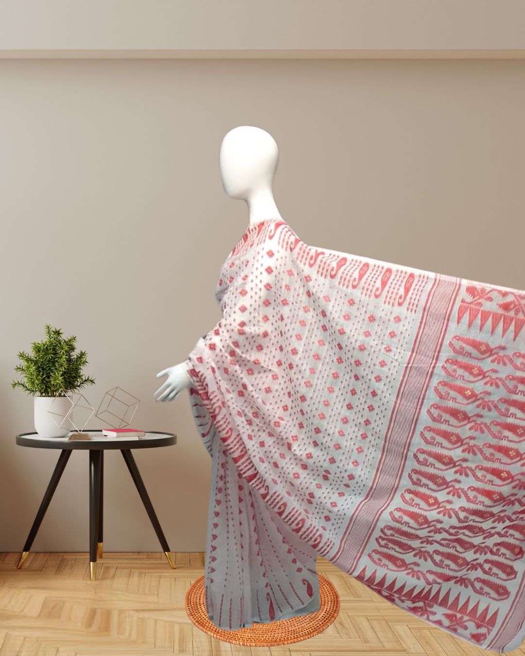 Soft Jamdani Cotton Saree pallu