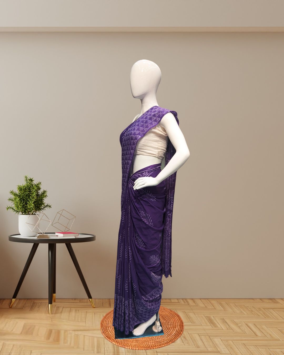 Soft Cotton Saree with Machine Print