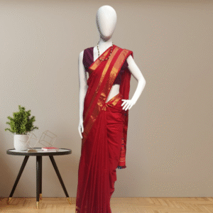 Lambani Handloom Cotton -Maheshwari pure Tissue Silk