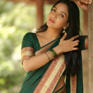 Exclusive Green Narayanpet Pure Cotton Saree
