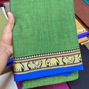 Ragini – Narayan Peth Pure Cotton Saree Leaf Green