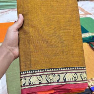 Ragini – Narayan Peth Pure Cotton Saree Mustard Yellow