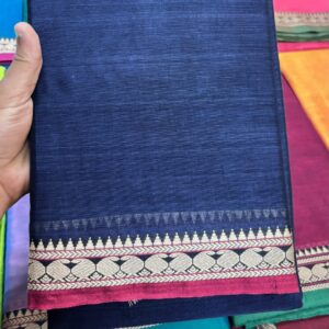 Ragini – Narayan Peth Pure Cotton Saree Navy Blue