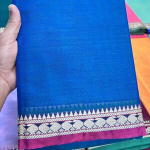 Ragini – Narayan Peth Pure Cotton Saree Rama Blue