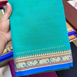 Ragini – Narayan Peth Pure Cotton Saree Sea Green